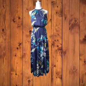 NICOLE MILLER Size Small Sleeveless Tiered Floral Elastic Waist Maxi Dress
